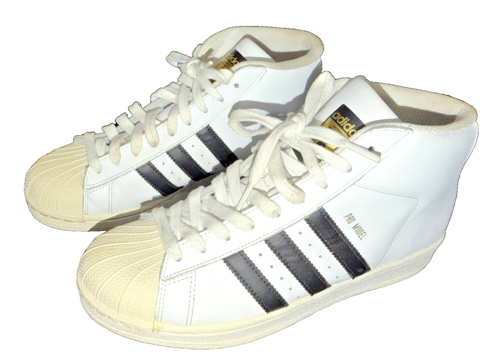 Adidas Pro Model White Black High Top Sneakers Men's US 7 / women’s 8
